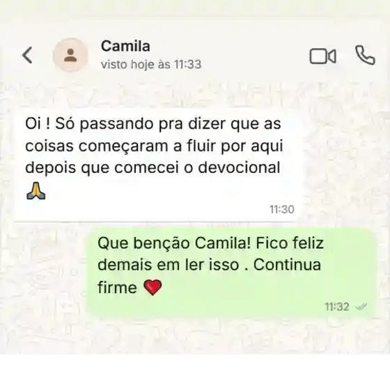 Depoimento no WhatsApp