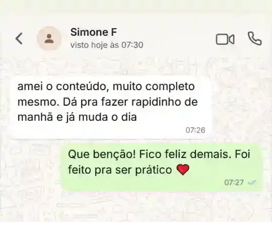 Depoimento no WhatsApp